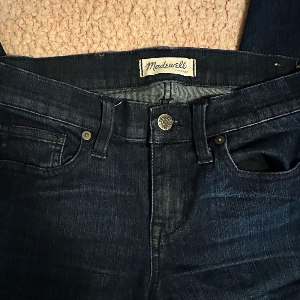 Madewell dark wash skinny skinny zipper ankle jean 25 - Picture 3 of 12